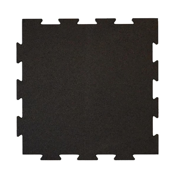 Survivor SportFloor Interlocking isometric Black 24 in. x 24 in. x 0.3 in. Rubber Gym/Weight Room Flooring Tiles (24 sq. ft.) (6-Pack)