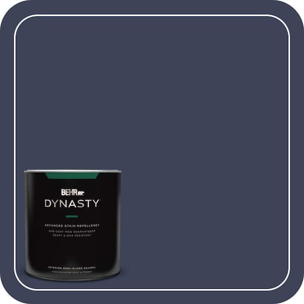 BEHR DYNASTY 1 qt. #T16-10 Blue Vortex Semi-Gloss Enamel Interior Stain-Blocking Paint and Primer
