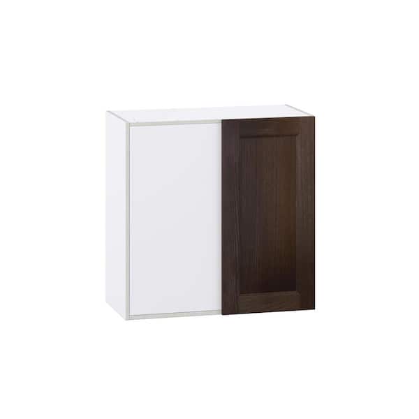 Georgetown 30 in. W x 14 in. D x 30 in. H Assembled Wall Blind Corner Right Kitchen Cabinet in Chestnut