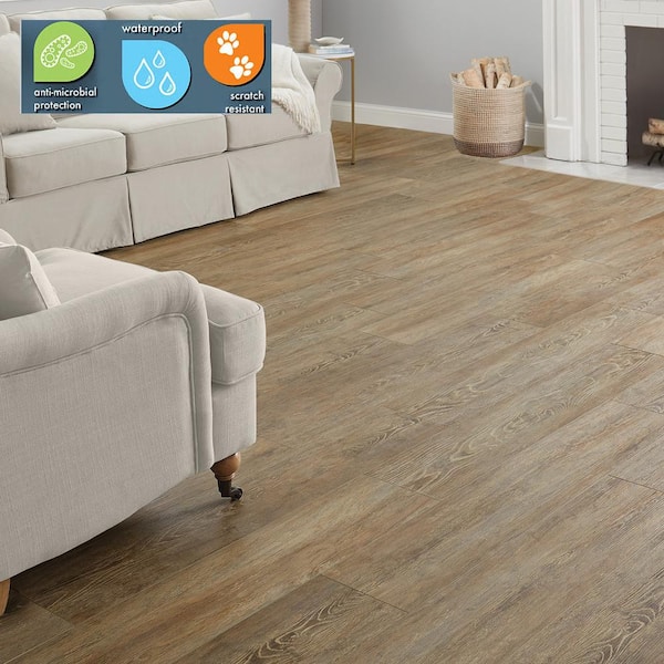 Moose Lake 12 MIL x 9 in. W x 48 in. L Click Lock Waterproof Luxury Vinyl Plank Flooring (17.98 sqft/case)