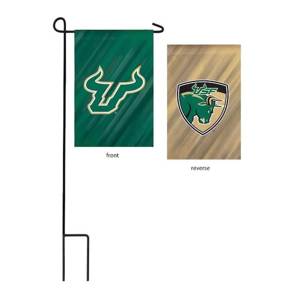 1 ft. x 1-1/2 ft. University of South Florida 2-Sided Garden Flag with 3-2/3 ft. Metal Flagpole