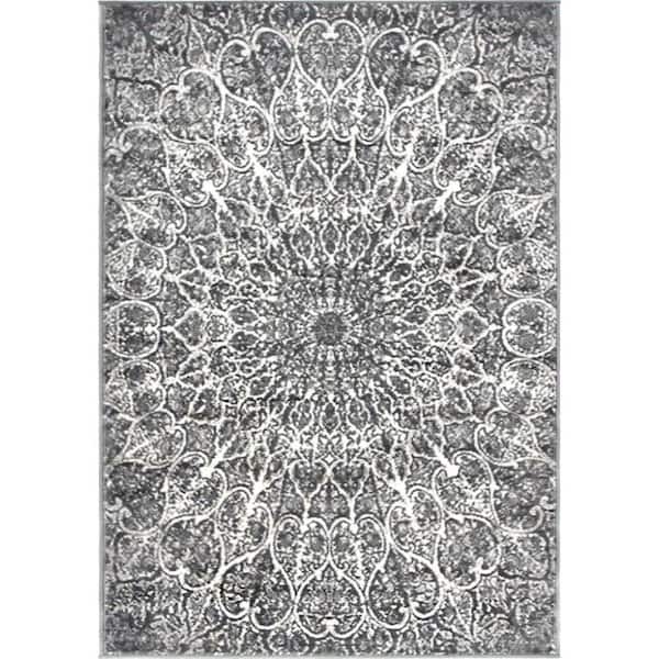 Unique Loom Sofia Grace Dark Gray 2' 2 x 3' 0 Area Rug