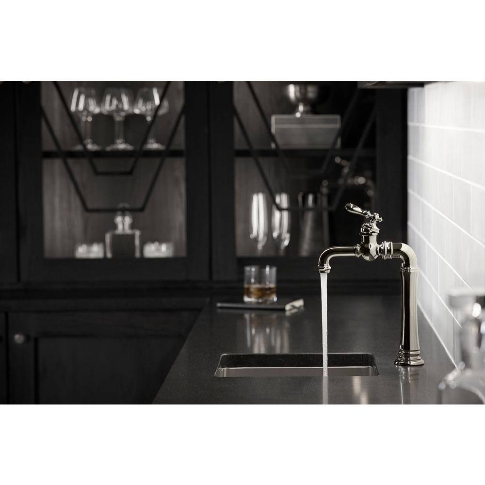 Vibrant Polished Nickel Gentleman's Bar Faucet with Accessories