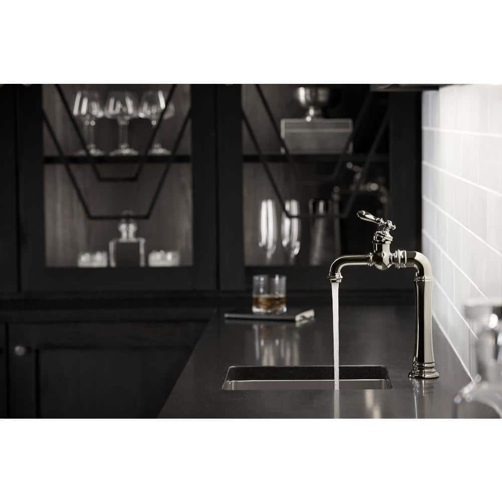 Vibrant Stainless Steel Gentleman's Bar Faucet with Single Handle