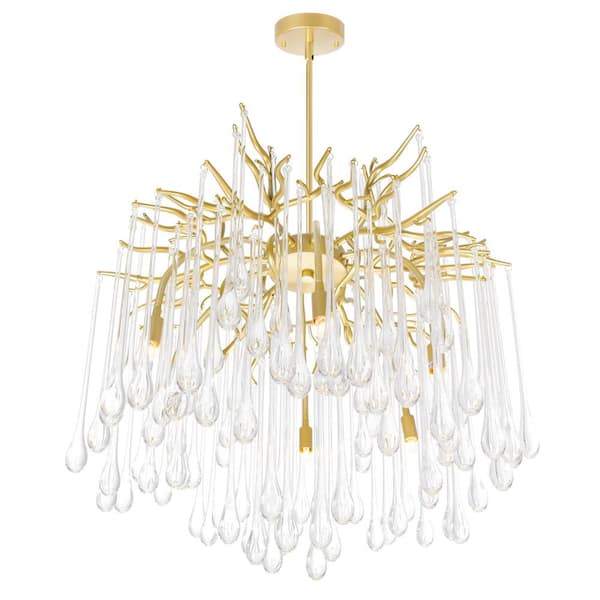 Anita 6 Light Chandelier With Gold Leaf Finish