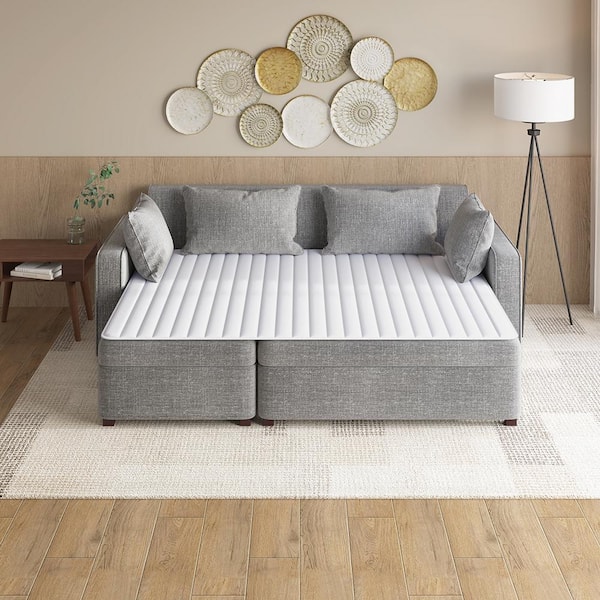 Unbranded Comfortable 1 in. Full Ultra-Soft Microfiber Waterproof Sofa Bed Mattress Pad, Waterproof Back, Mattress Not Included