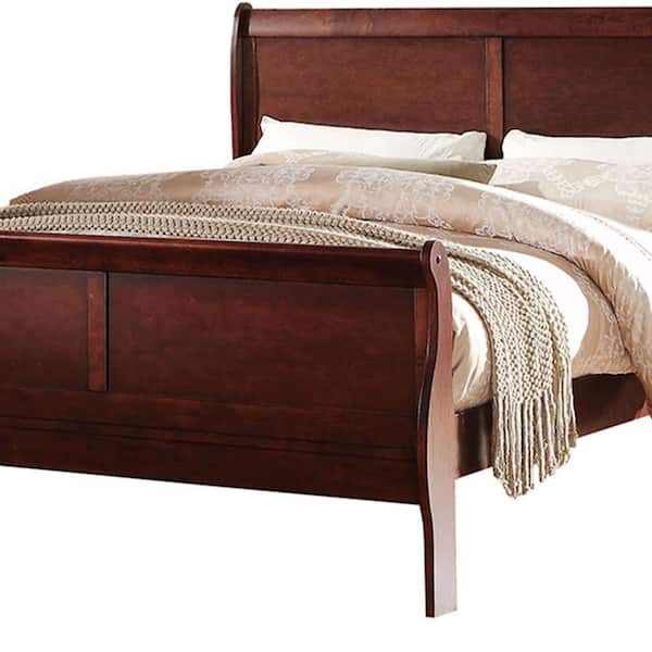 Acme Furniture Louis Philippe Brown Wood Frame Queen Platform Bed
