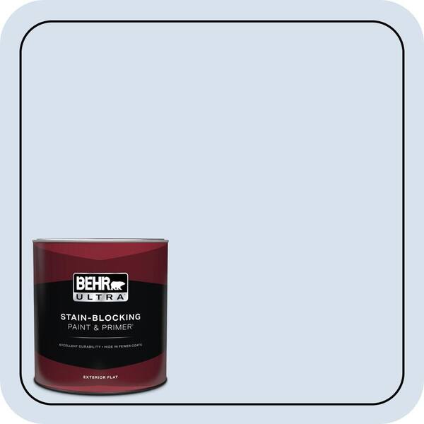 BEHR ULTRA 1 Qt. #580A-2 Icy Bay Flat Exterior Paint & Primer