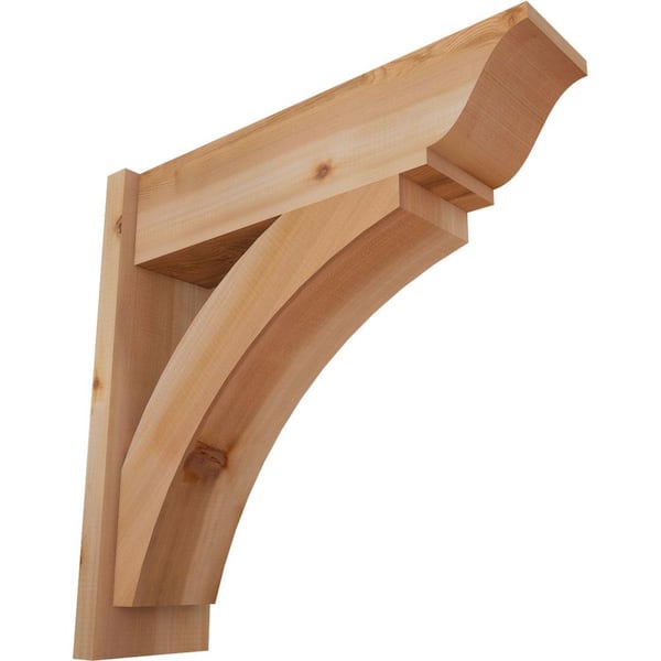 Ekena Millwork 8 in. x 26 in. x 26 in. Thorton Traditional Smooth Western Red Cedar Outlooker