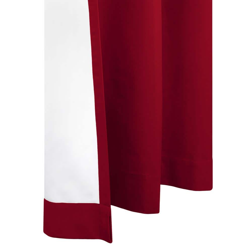 Burgundy Cotton Room-Darkening Curtain Panels, 80" x 63"