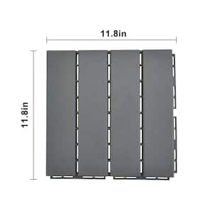 0.98 ft. x 0.98 ft. Composite Deck Tile in Gray (27 Per Case)