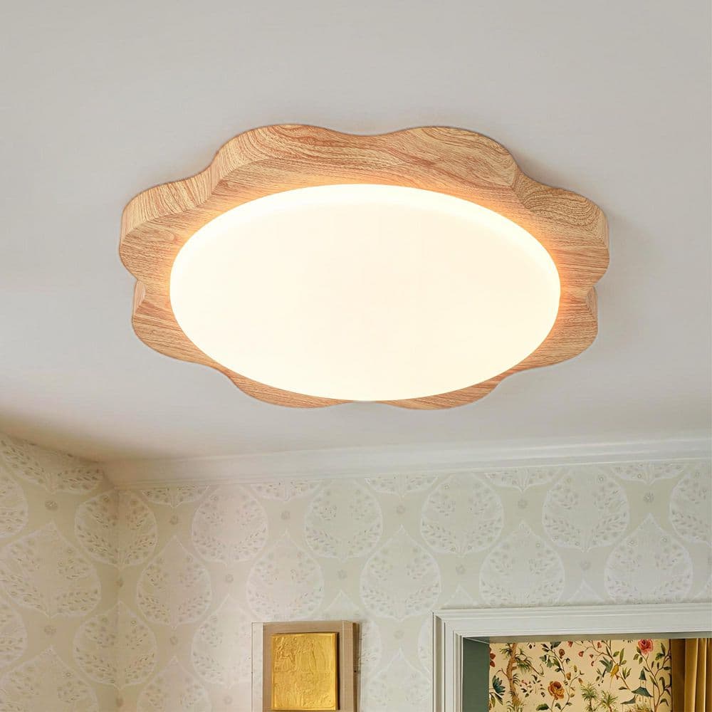RRTYO Hayden 19.7 in. Modern Farmhouse Dome Oil Rubbed Brown Wood