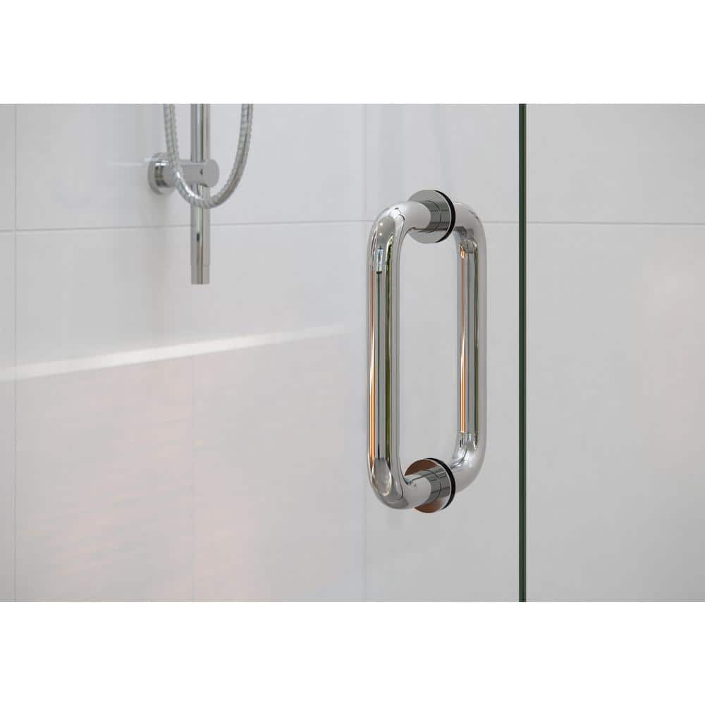 Illume 40" x 78" Frameless Clear Glass Shower Door with Polished Chrome Finish