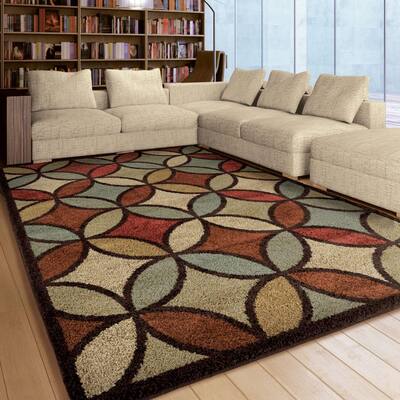 Fairground Multi 8 ft. x 11 ft. Geometric Trellis Indoor Area Rug