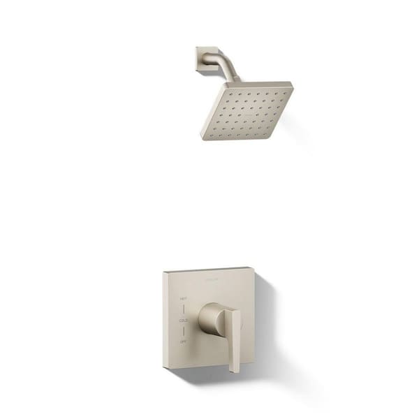 Honesty 1-Handle Wall Mount Shower Trim in Vibrant Brushed Nickel (Valve Not Included)