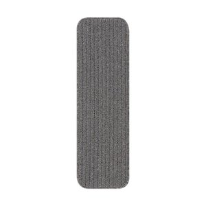 Diego Gray 28 in. x 8.7 in. Solid Non-Slip Rubber Back Stair Tread Cover (Set of 15)