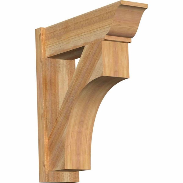 Ekena Millwork 8 in. x 30 in. x 26 in. Westlake Traditional Rough Sawn Western Red Cedar Outlooker