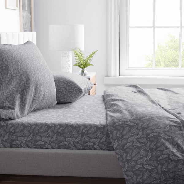 Morgan Home Frosty Forest Turkish Flannel King Sheet Set