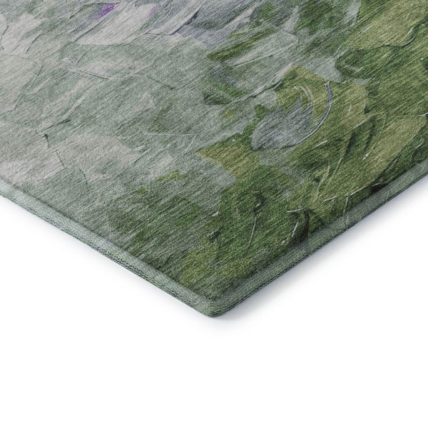 Mayfield Premium Machine Washable Abstract AMF1674 Purple 5 ft. x 7 ft. 6 in. Area Rug