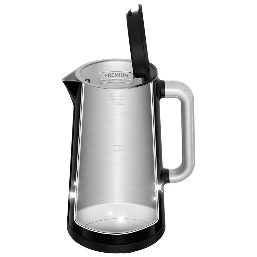 KRUPS Black Stainless Steel 1.7L Digital Electric Kettle