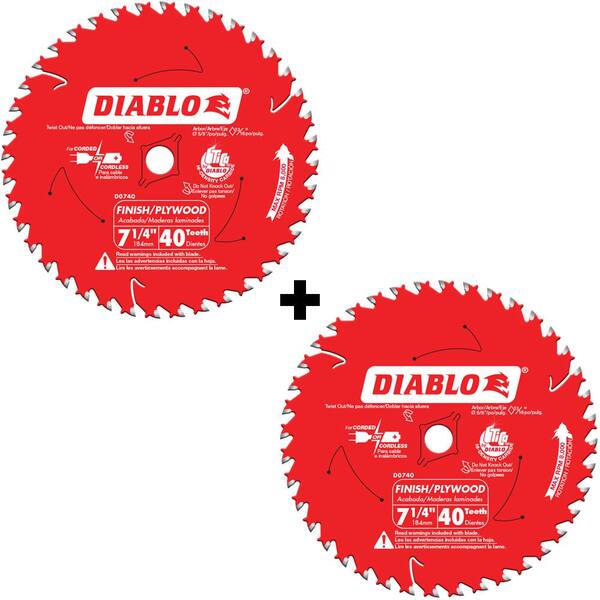 40 Tooth Finish Saw Blade 2 Pack, Diablo Table Saw Blade 1000