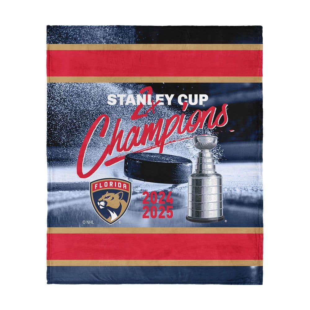 Florida Panthers NHL Multiply Muticolor Silk Touch Throw Blanket 50 x 60 in.