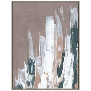 "Shape of Form I" by JL Design 1-Piece Floater Frame Canvas Transfer Abstract Art Print 30 in. x 23 in.