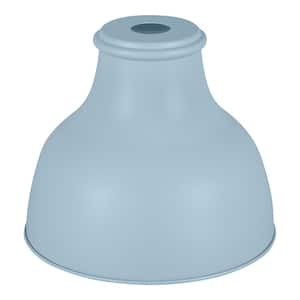 2-1/4 in. Light Blue Metal Bell Pendant Light Shade