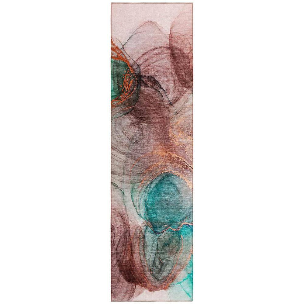 Burgundy 2 ft. x 8 ft. Abstract Indoor / Outdoor Area Rug price history on PriceWatchPro