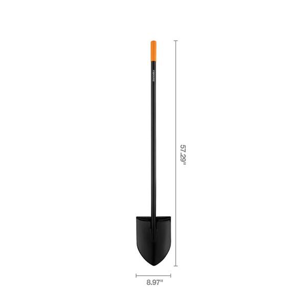 Round Point Fiskars Digging Shovel Steel 35-1/2 Pre-Sharpened Round Point Fiskars Digging Shovel Steel 35-1/2 Pre-Sharpened