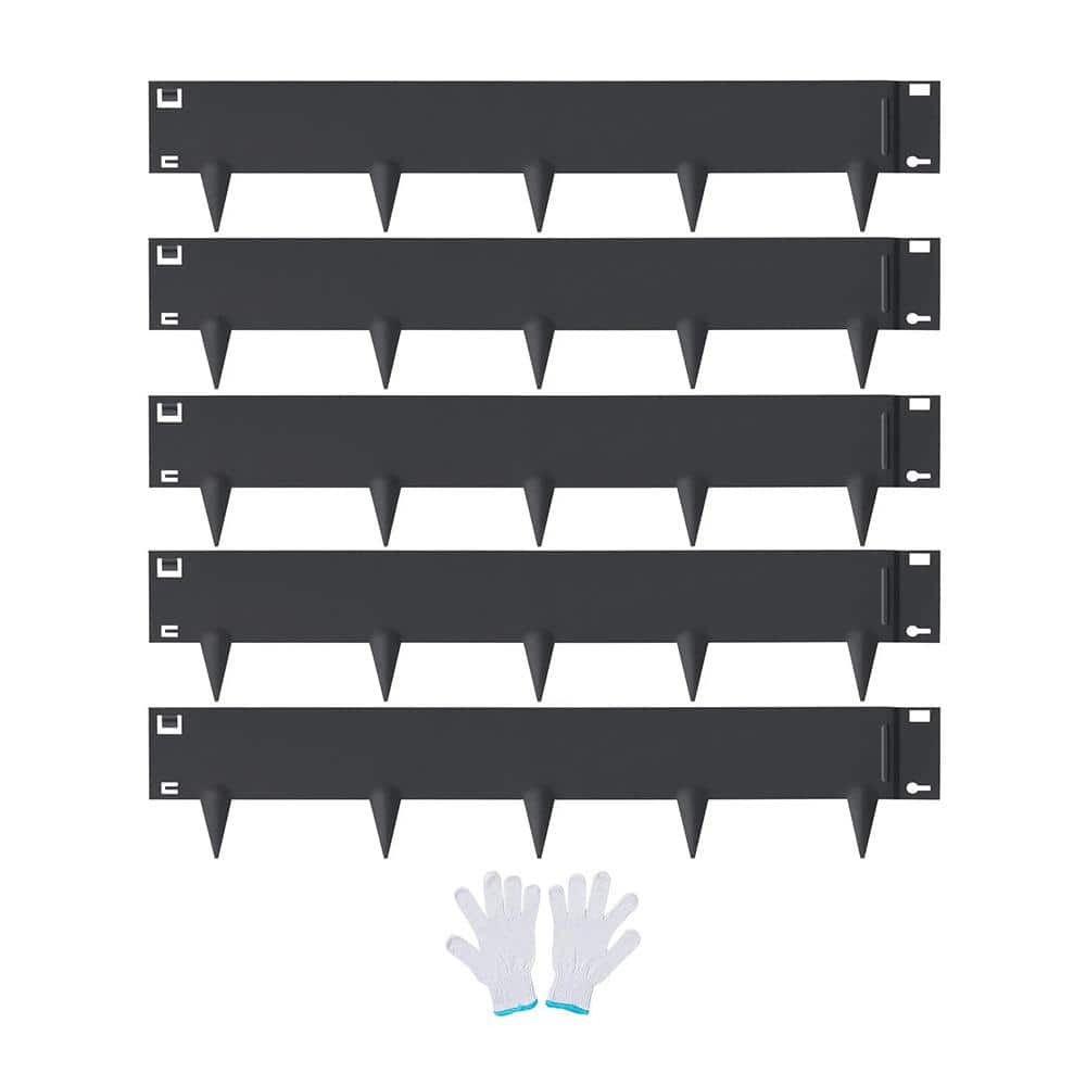 39 in. L x 4 in. H x 0.06 W Black Galvanized Steel Bendable Landscape Edging Borders for Yard, Garden, Lawn (5-Pack) price history on PriceWatchPro