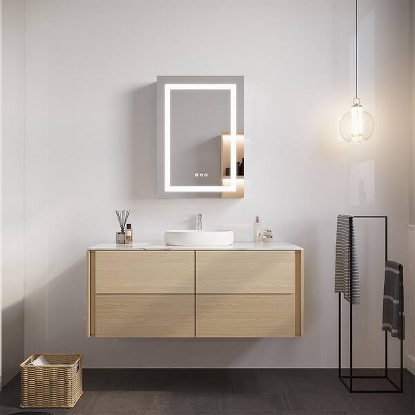26 in. W x 20 in. H Rectangular Bathroom Medicine Cabinet with 