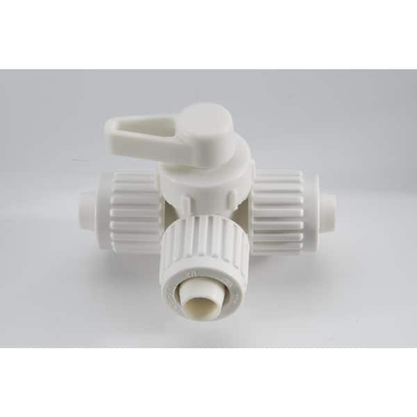 Crimp Pack of 2 1/2 x 1/2 FPT x 1/2 Plastic Ecopoly 31913 SW Bypass Valve 0.5 ID