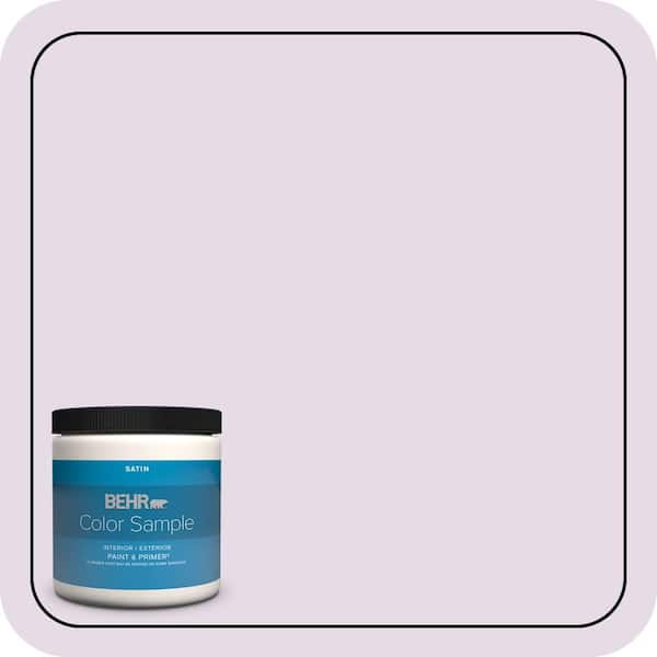 BEHR PREMIUM PLUS 8 oz. #M100-1 Aroma Satin Enamel Interior/Exterior Paint & Primer Color Sample