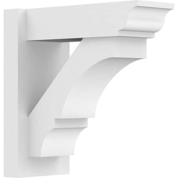 Ekena Millwork Balboa 7 in. W x 16 in. H x 16 in. D Signature Urethane Polyurethane Outlooker with Traditional Ends