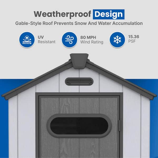 ALEKO 4 ft. W x 6 ft. D Outdoor Shed with Gable Roof 24 sq. ft