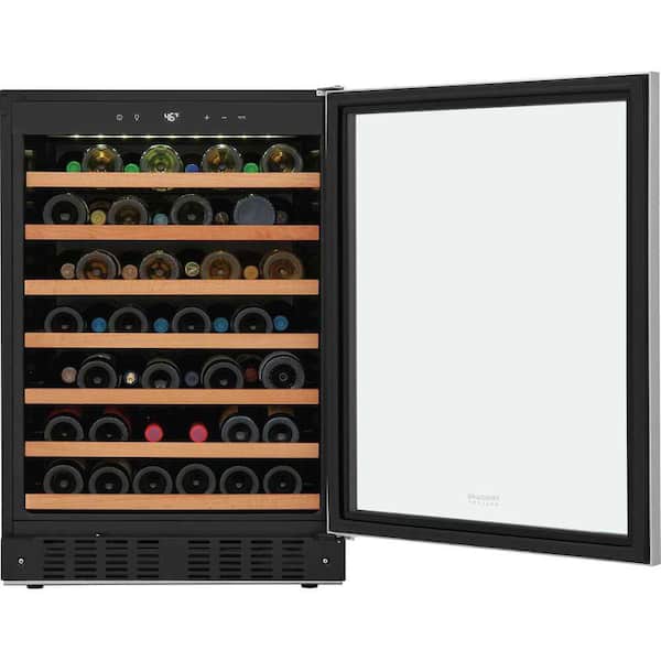 Gallery 52 Bottle Undercounter Wine Cooler in Smudge-Proof Stainless Steel