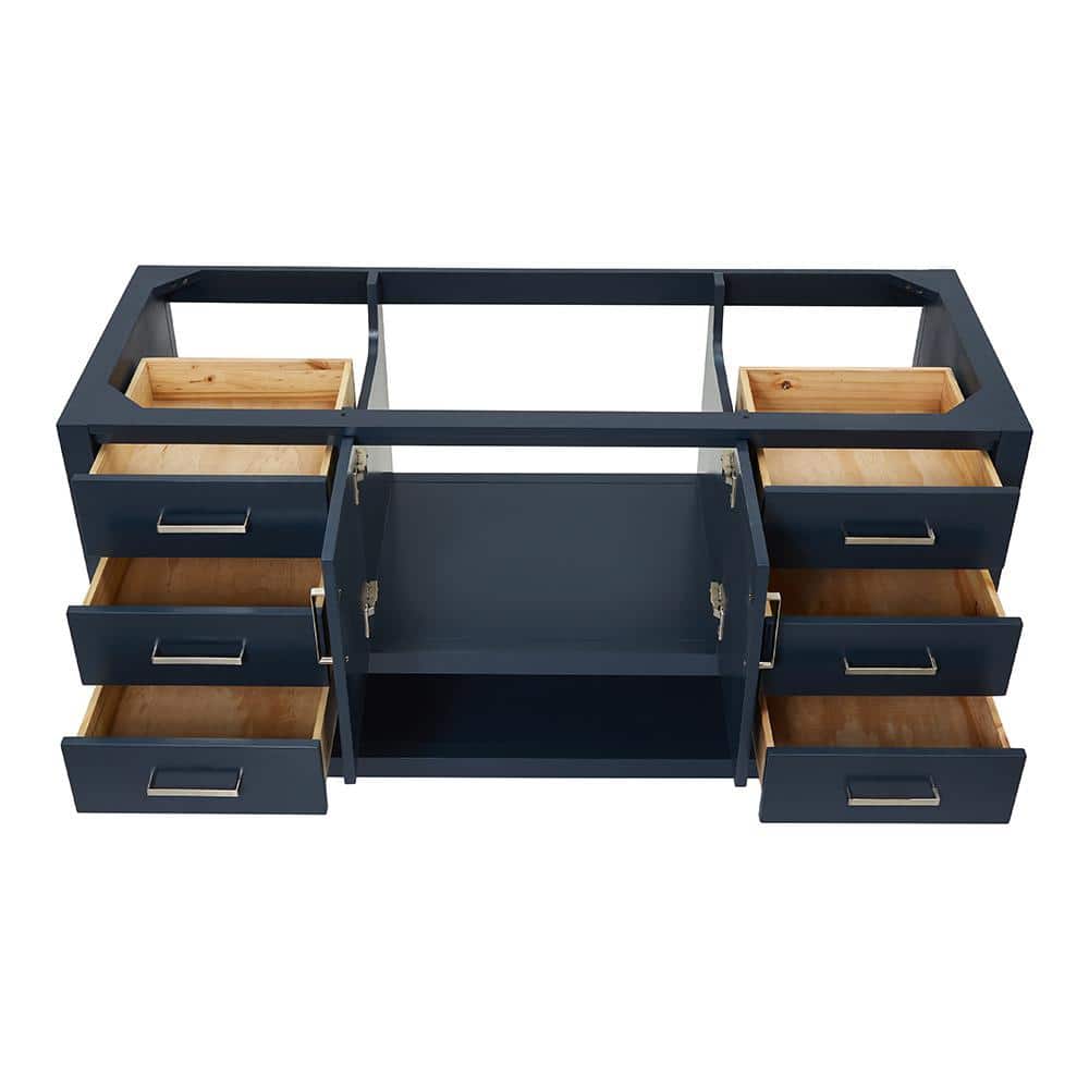Magnolia 60" Midnight Blue Single Freestanding Vanity Cabinet