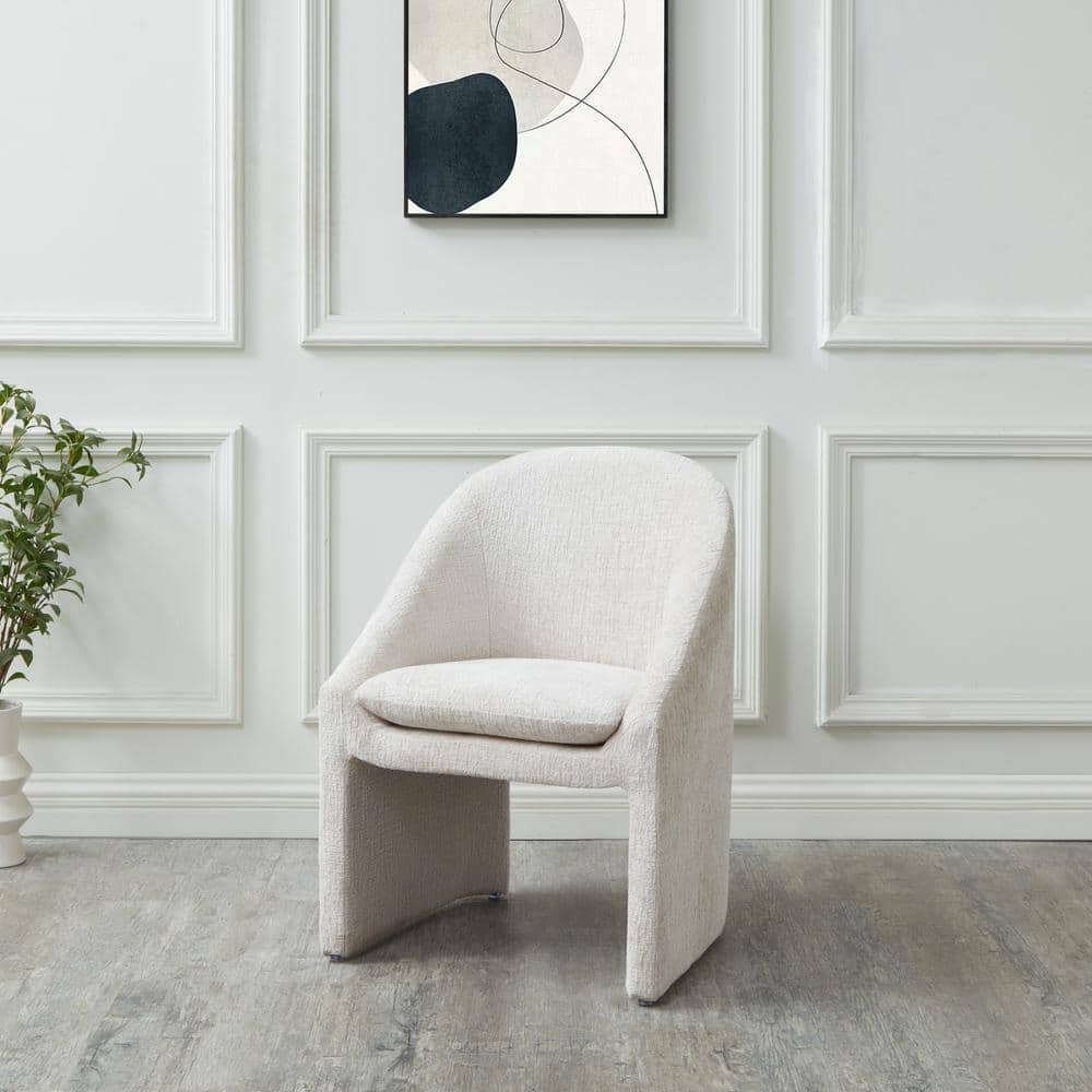 Kagan Cream 18.9 in. Chenille Dining Chair price history on PriceWatchPro