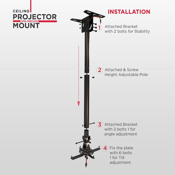 ceiling projector mount with adjustable extension