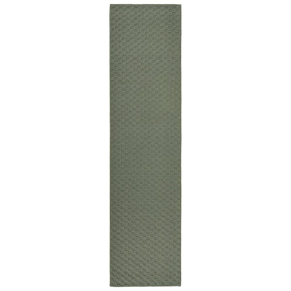 Garland Rug Town Square Sage 2 ft. x 8 ft. Geometric Runner Rug