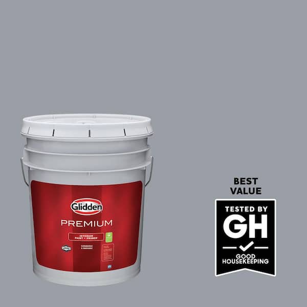 Glidden Premium 5 gal. PPG0993-4 Gray Suit Semi-Gloss Interior Latex Paint