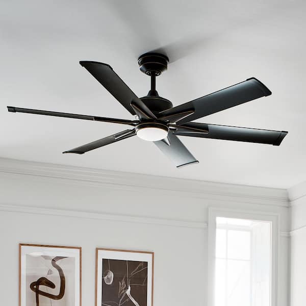 KICHLER Szeplo II 60 in. Outdoor Olde Bronze Downrod Mount Ceiling