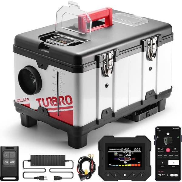 30K BTU /9kW Diesel Heater, 12V/24V/110V, Toolbox Parking Space Heater with Smart LCD, Remote, Bluetooth Control, for RV