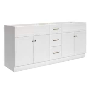 Hamlet 72 in. W x 21.5 in. D x 34.5 in. H Double Freestanding Bath Vanity Cabinet Only in White