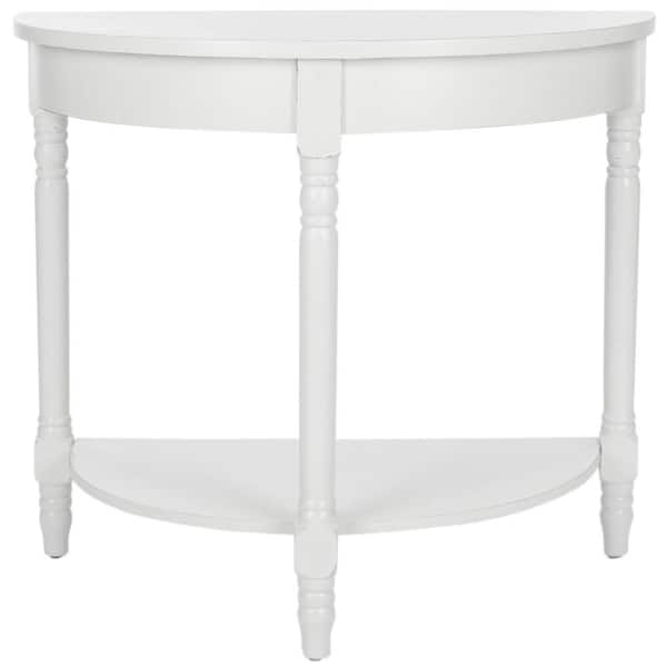SAFAVIEH Randell 30 in. White Wood Console Table