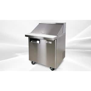 27.5 in. W 5.7 cu. ft. Commercial Mega Food Prep Table Refrigerator in Stainless Steel