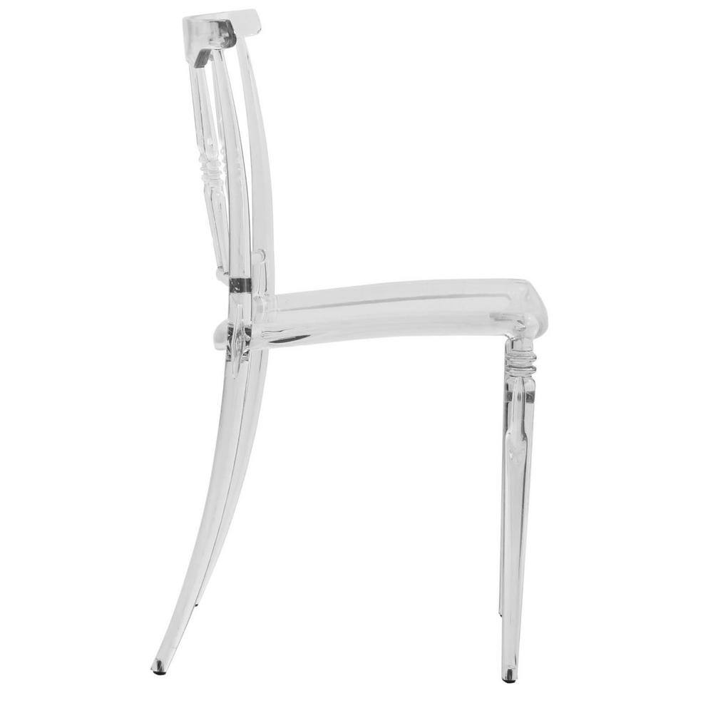 Elegant Spindle Transparent Lucite Dining Chair, Set of 4