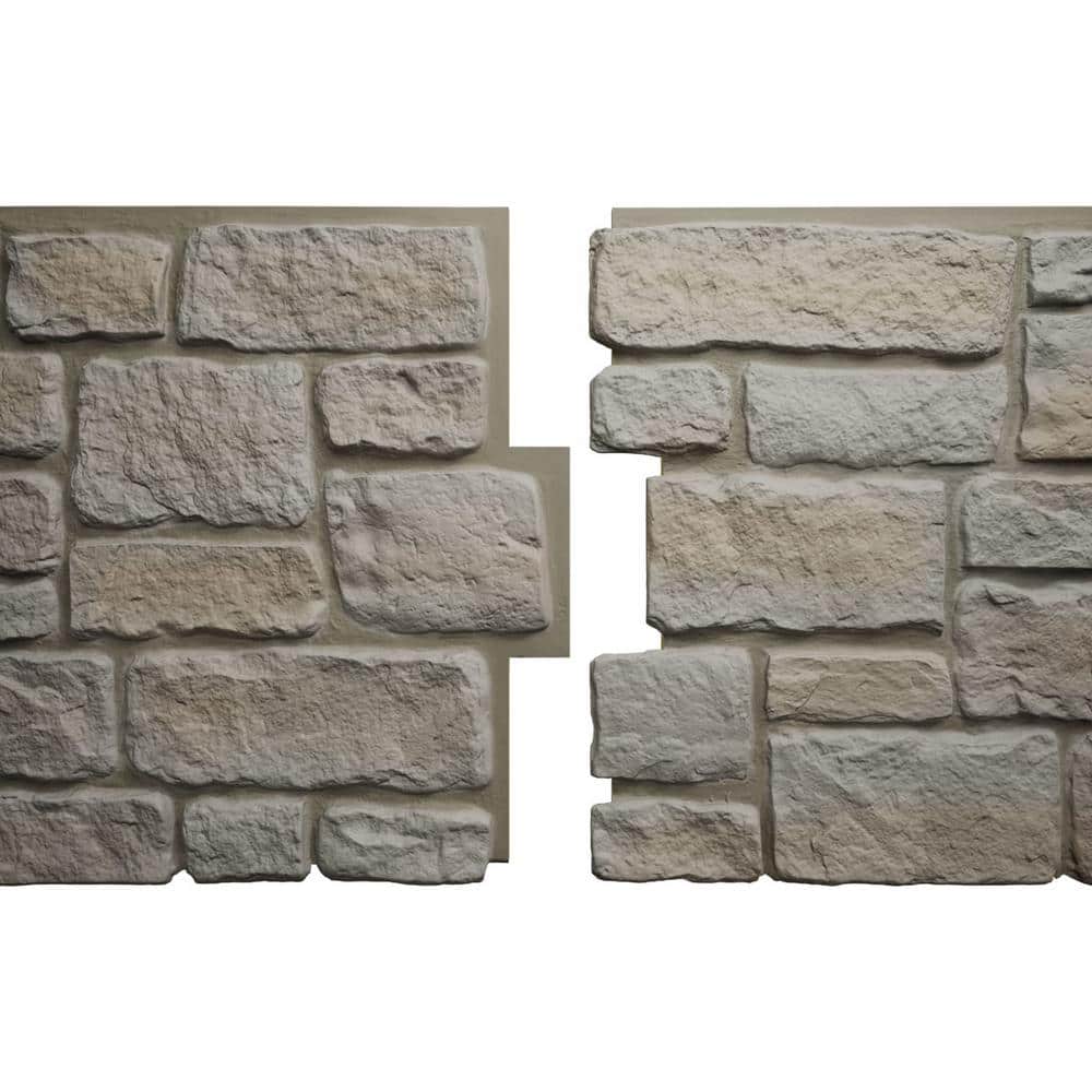 Harbor Mist Faux Stone Panel, 48"W x 23.75"H