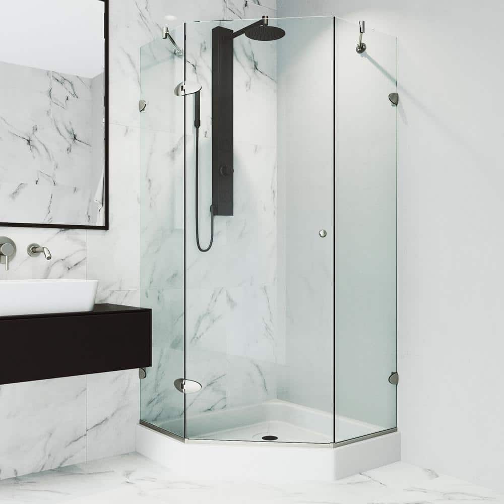 Verona 42" Clear Glass Frameless Neo-Angle Shower Enclosure